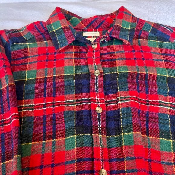 American Eagle, Boyfriend-Fit Plaid Button Down, Size S - Picture 6 of 12